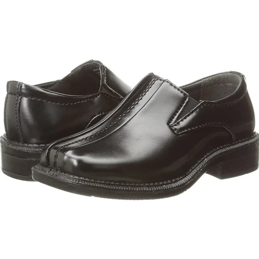 🔥Deer Stags Black Wings Slip-on Dress Shoes Youth Size 4.5